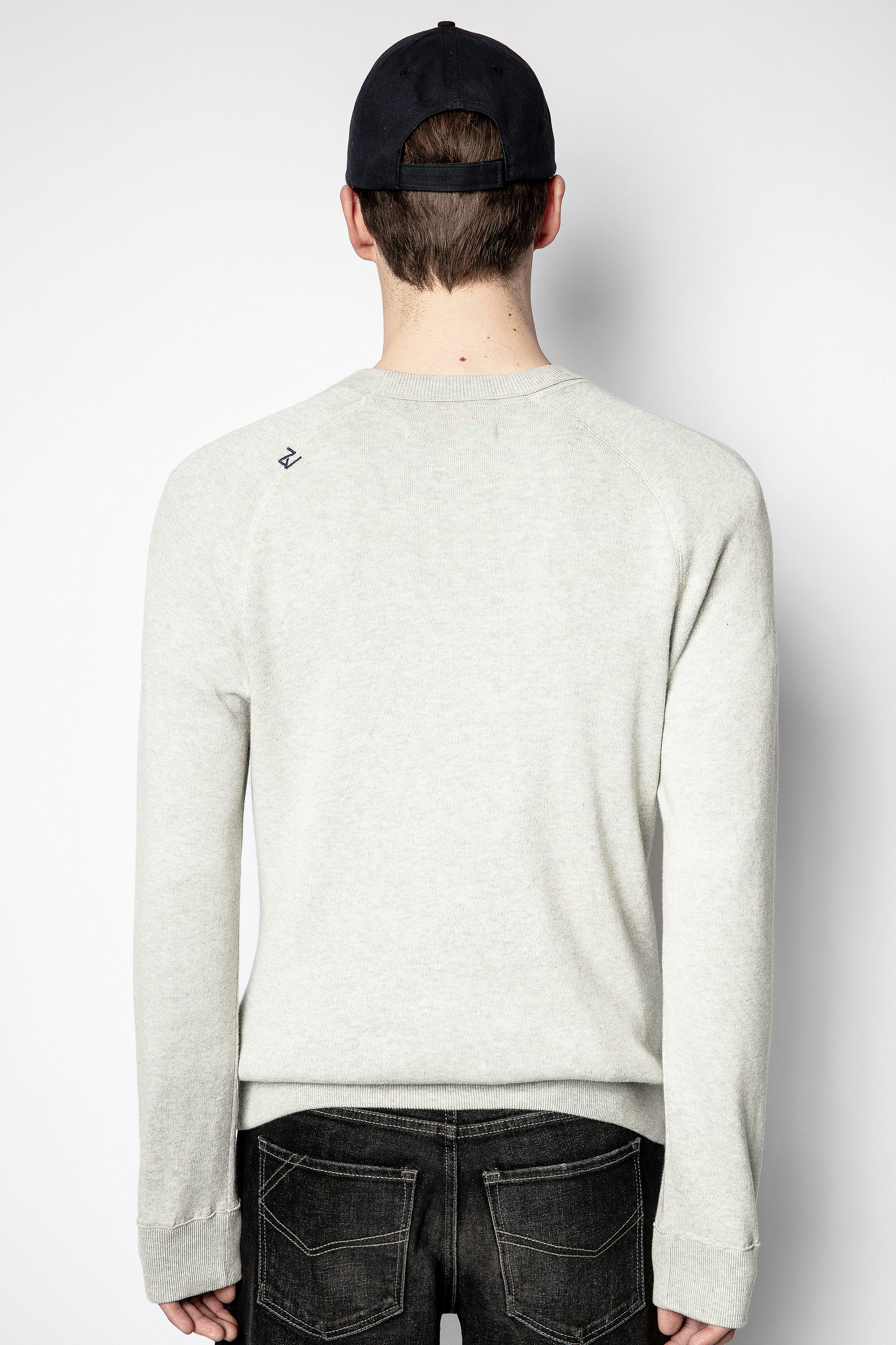 Pullover Lundy - Hellgrauer Herrenpullover